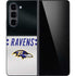 NFL Baltimore Ravens White Striped Galaxy Z Fold5 5G Skin